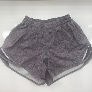 Gray hotty hot 4” lulu shorts